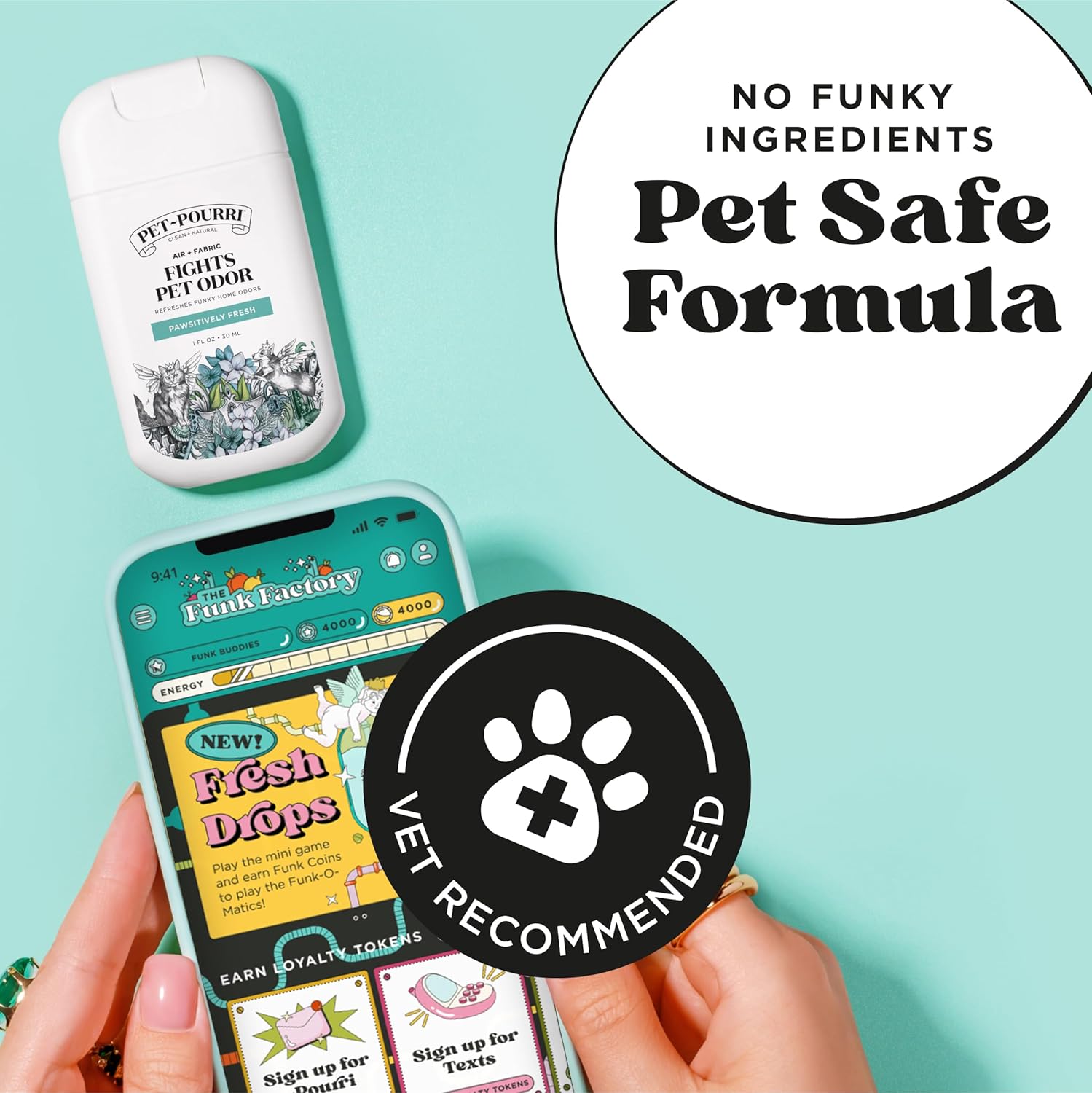 Poo-Pourri Pawsitively Fresh Pocket Deodorizer Spray - Plant-Based Odor Remover for Dogs & Cats | Vet Recommended