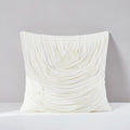 Lush Decor x Chuks Collins Veils Decorative Pillow Cover Single 20" W x 20" L Cream - 20x20 Pillow Cover - Ruffle Pillow - Textured Throw Pillows for Bed, Couch or Chair - Luxury Home Decor