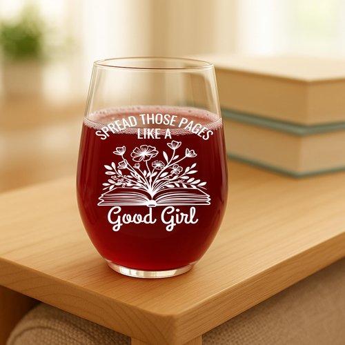 Glassicle Book Lovers Wine Gift – Funny Wine Glass for Women Who Love Spicy Books – Bookish Gift for Readers, Dark Romance BookTok Lover Cup for Her