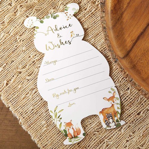 Kate Aspen Woodland Baby, One Size, Shower Advice Card & Game (Set of 50)