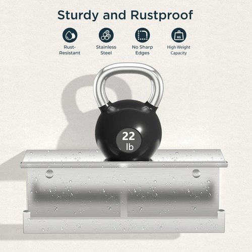 FORIOUS Double Toilet Paper Holder with Shelf, 304 Stainless Steel Wall Mount Commercial Toilet Paper Dispenser, Bathroom Tissue Roll Holder with Storage for Phone, Book, Essentials, Brushed Nickel