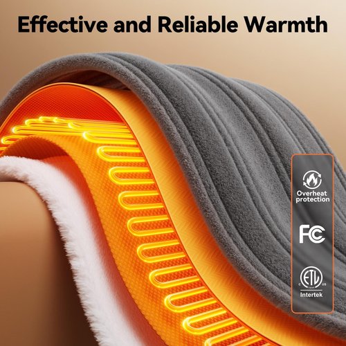 banxye Heated Blanket Electric Queen - Dual Control Ultimate Safety with Dual-Core Tech, ETL Certified, 84x90, 10H Auto Off, 8 Heat Levels, Dual-Sided Flannel & Sherpa, Ideal for The Master Bedroom
