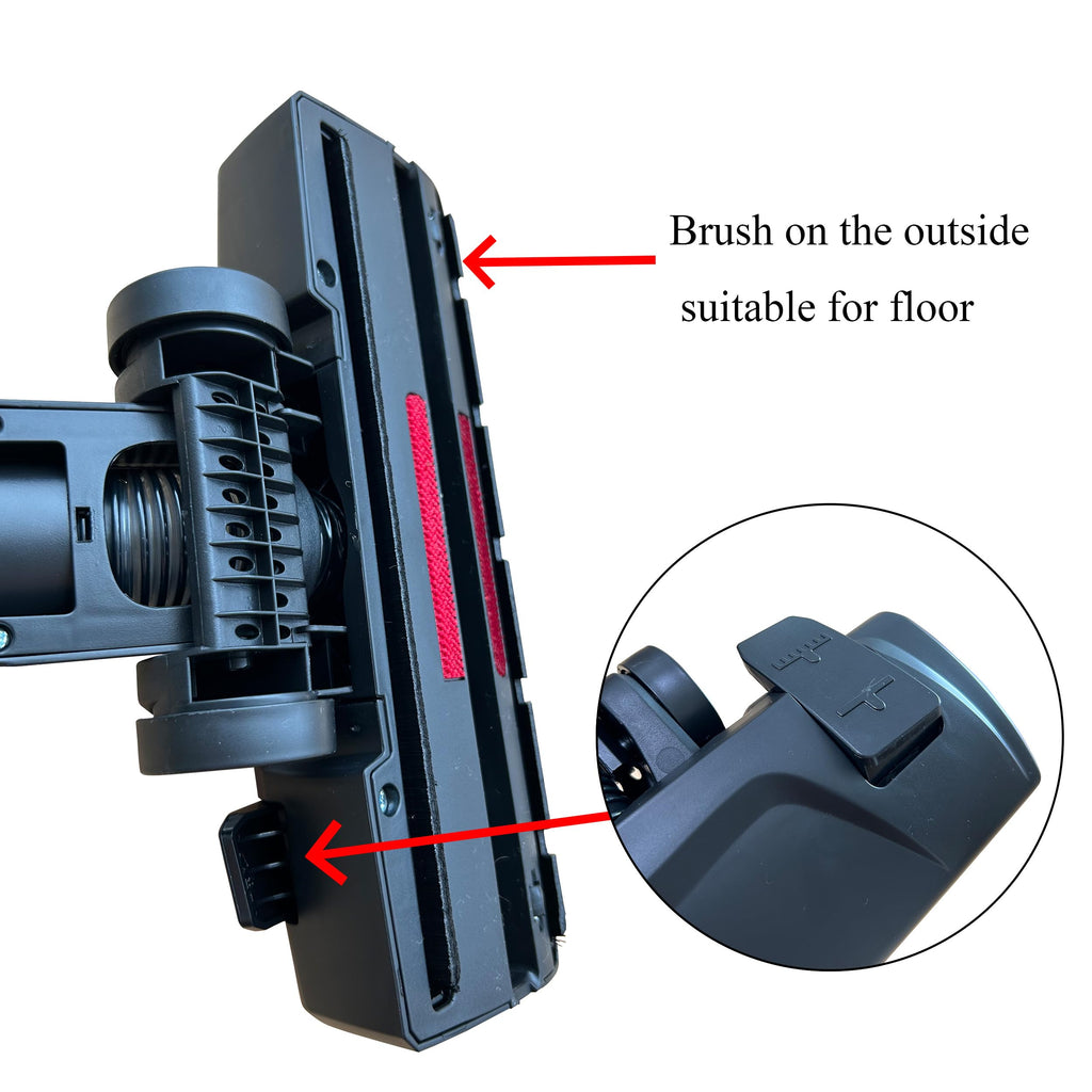 ZANVACUE Vacuum Cleaner Universal Vacuum Cleaner Floor Brush Head Two Functions Choose (On Floor&Carpet) Replacement for Universal Vacuum Cleaner 1 1/4" 32mm