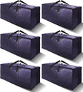 Skiennix Extra Large Moving Bags - Heavy Duty Storage Totes with Backpack Straps & Strong Handles | 40 Gallon, Blue