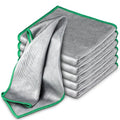 Glass Polishing Cloth Streak Free Miracle Cleaning Cloth Lint Free Microfiber Cleaning Rags for Glasses Kitchen Dish Mirrors Easy Clean, Pack of 6, 12" x 12"