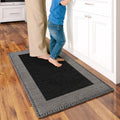 QiCaiJia Anti Fatigue Kitchen Mats for Floor, Super Absorbent Kitchen Rugs Non Slip Washable, Soft Linen Braided Kitchen Runner Rug, Standing Mat Kitchen Sink Mat, Easy to Clean, Brown 17x30