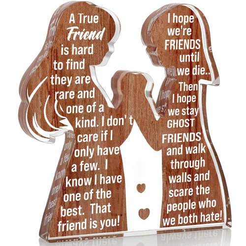 Friend Birthday Gifts for Women Friendship Best Friend Valentines Ideas Soul Sister Female Bestie BFF, Mothers Day Christmas Unique Gifts Friends Forever Inspirational Cheer up Thank You Friend Plaque