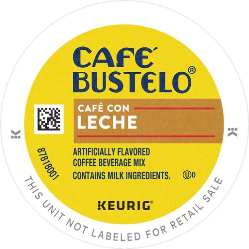 Café Bustelo Café con Leche Flavored Espresso Style Coffee, 96 Keurig K-Cup Pods