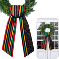 VitalCozy Happy Juneteenth Wreath Sash - Satin Ribbon for Embroidery Monogram | Indoor/Outdoor Decor