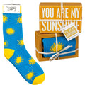 Primitives by Kathy Decorative Box Sign & Pair of Socks Gift Set - You are My Sunshine