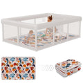 Hiaksedt Baby Playpen - Large Indoor & Outdoor Play Yard for Babies and Toddlers | 74x50 Inches, Zipper Gates, Breathable Mesh