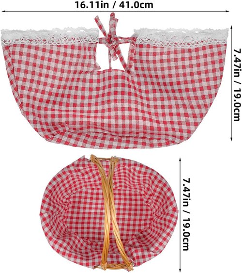 Abaodam Washable Basket Liners - Reusable Fabric Inserts for Wicker & Wire Baskets | Boho Farmhouse Style