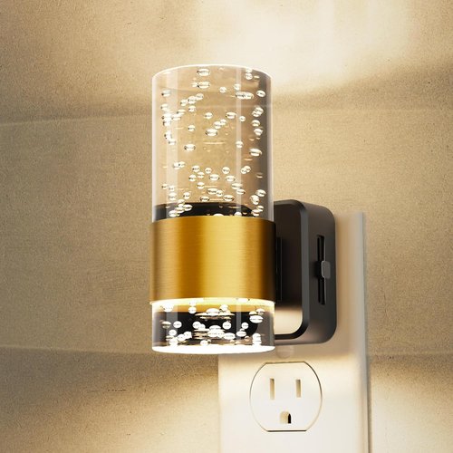 L LOHAS LED Night Light - Adjustable Brightness with Auto Light Sensor | Soft Wall Sconce for Bathroom & Hallway