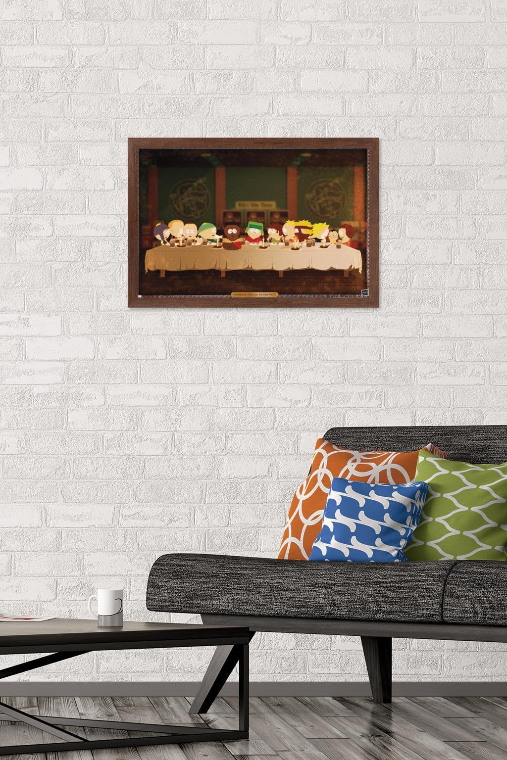 South Park - Last Supper Wall Poster, 22.4L" x 14.7W", Mahogany Framed Version