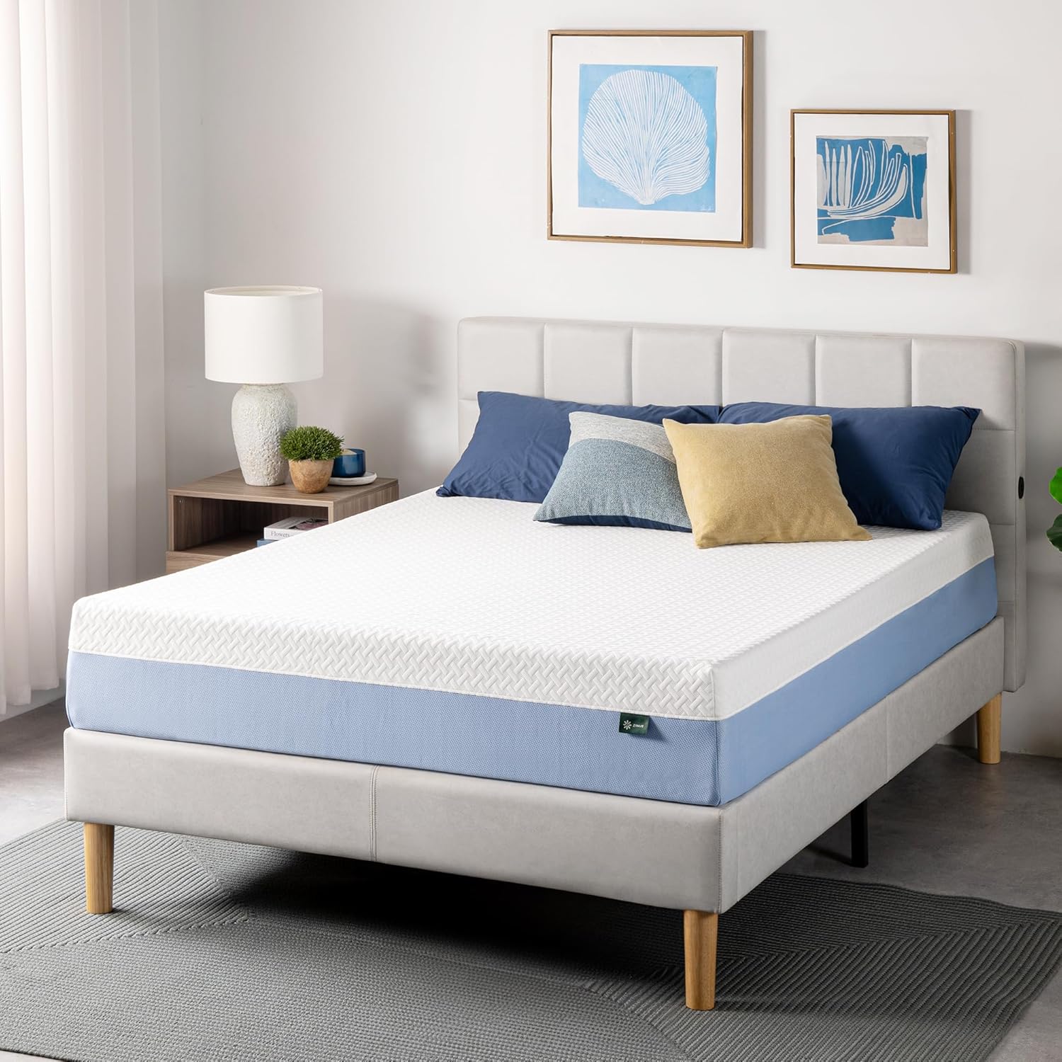 Zinus 10 Inch Queen Memory Foam Mattress - Cooling Comfort, Medium Feel, Fiberglass Free, Safe Materials