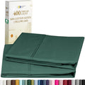 California Design Den Pillowcase Set | Standard Queen Size - 400 Thread Count, 100% Cotton Sateen, Soft & Breathable - Hunter Green