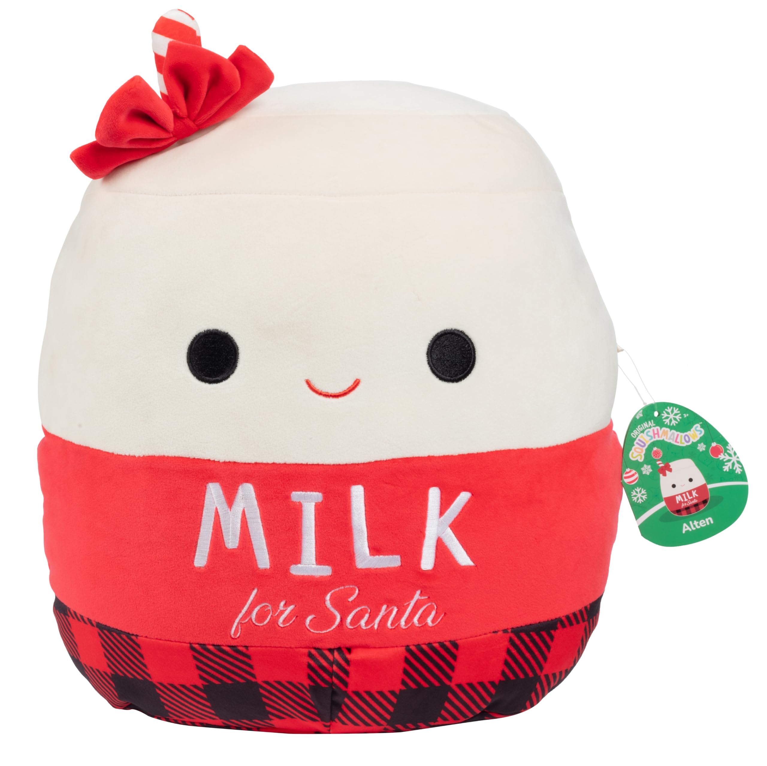Squishmallows Large 14-Inch Alten The Christmas Milk for Santa- Official Jazwares Holiday Plush - Collectible Soft & Squishy Stuffed Animal Toy- 2025 Limited Edition - Gift for Kids, Girls & Boys