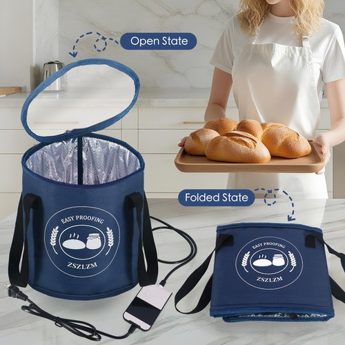 Kombucha Heating Wrap - Fermentation Heater Warmer Temperature Control, 50-113°F, 48H Timer, Round Design, Extra Large for Sourdough, Pizza,brew bru, Kombucha
