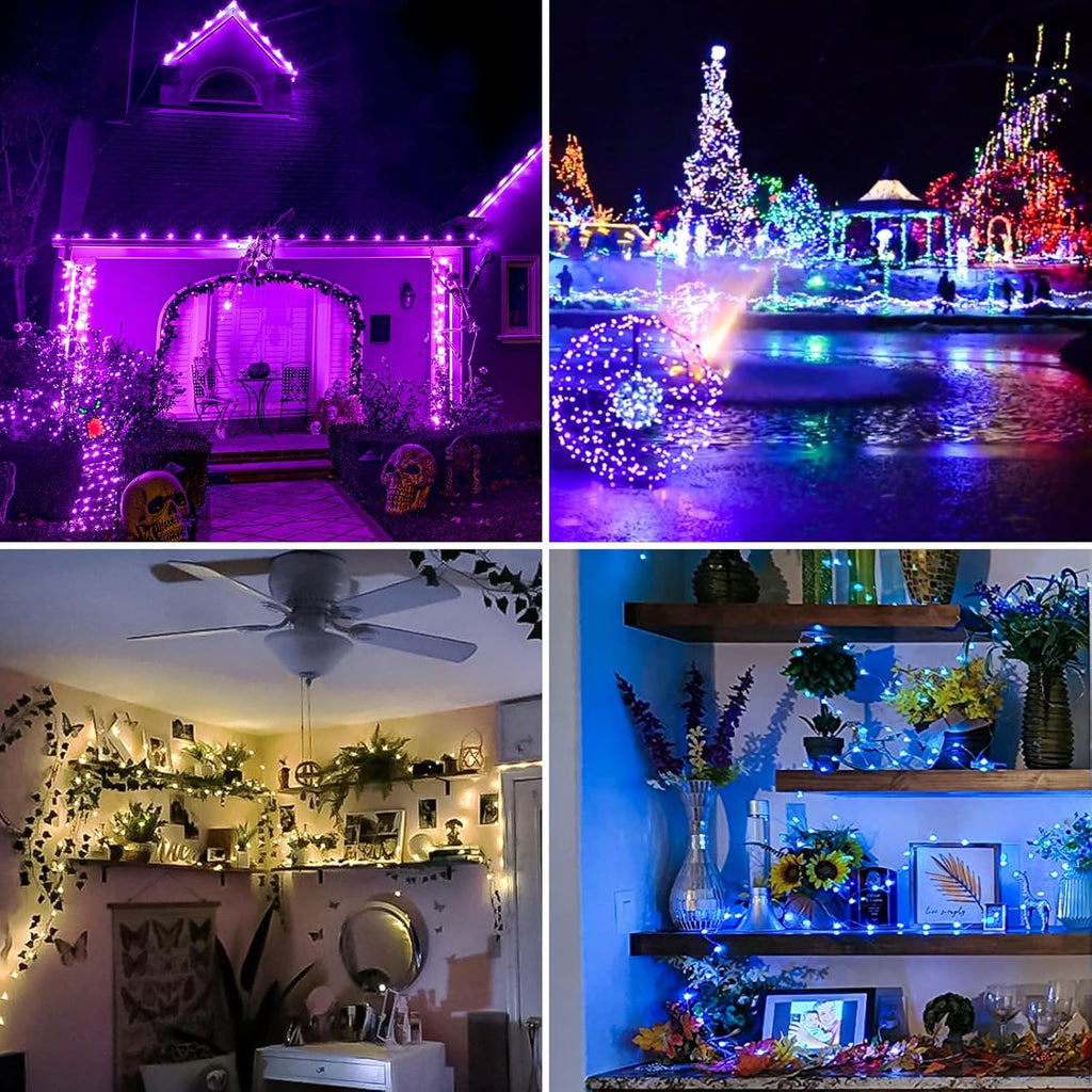 Skiennix 39Ft LED Fairy Lights - RGB Color Changing String Lights with Remote & Timer | Battery Operated for Indoor/Outdoor Use
