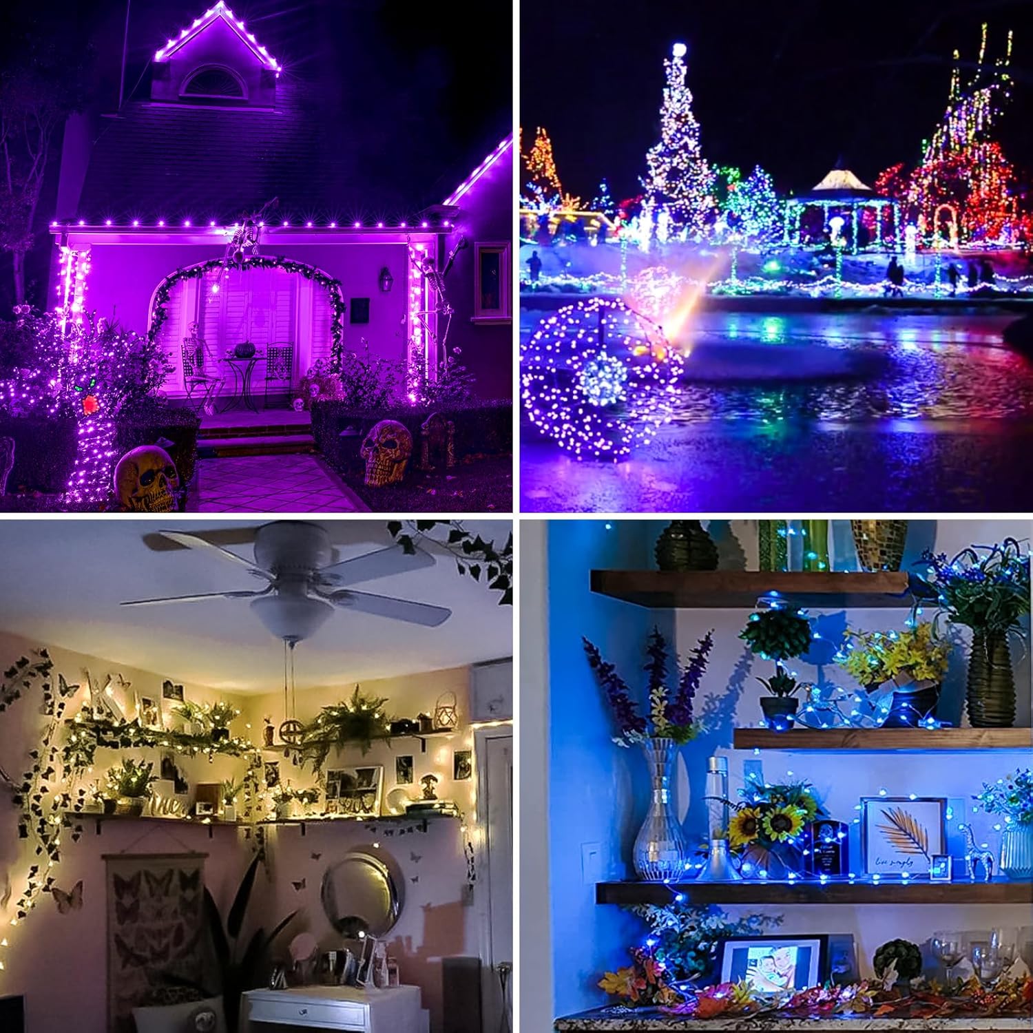 Skiennix 39Ft LED Fairy Lights - RGB Color Changing String Lights with Remote & Timer | Battery Operated for Indoor/Outdoor Use