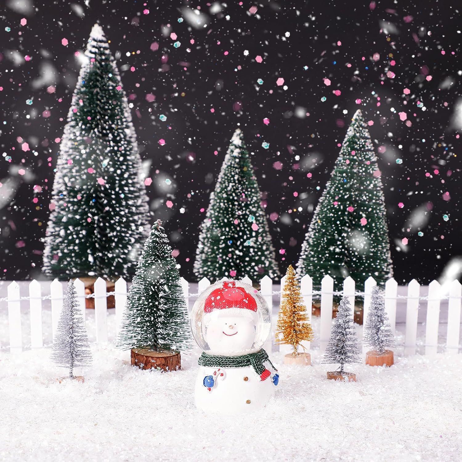 Skiennix 14oz Artificial Faux Snow - Sparkly White Glitter for Christmas Village Decor | 400g