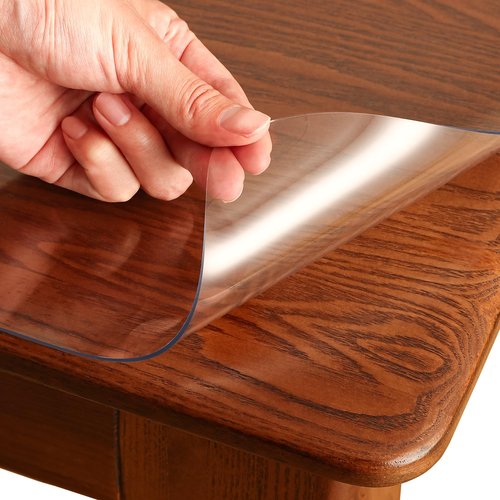NAP2WELL Clear Table Cover Protector Rectangle 40 x 72 Inch, 1.5mm Transparent Plastic Table Protector Waterproof, Anti-Scratch Clear Desk Mat for Office Desktop Dresser Dining Table, FDA Compliant
