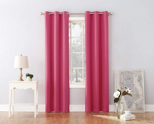 Sun Zero Riley Kids Bedroom Blackout Grommet Curtain Panel, 40" x 95", Hot Pink