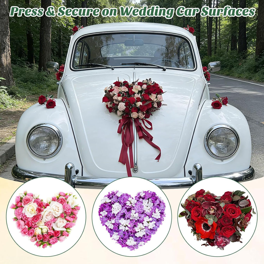 STOBOK Floral Foam Hearts - Heart-Shaped Floral Foam Cage with 5 Suction Cups for Fresh & Artificial Flowers | Green, 12.2 x 11.4 in