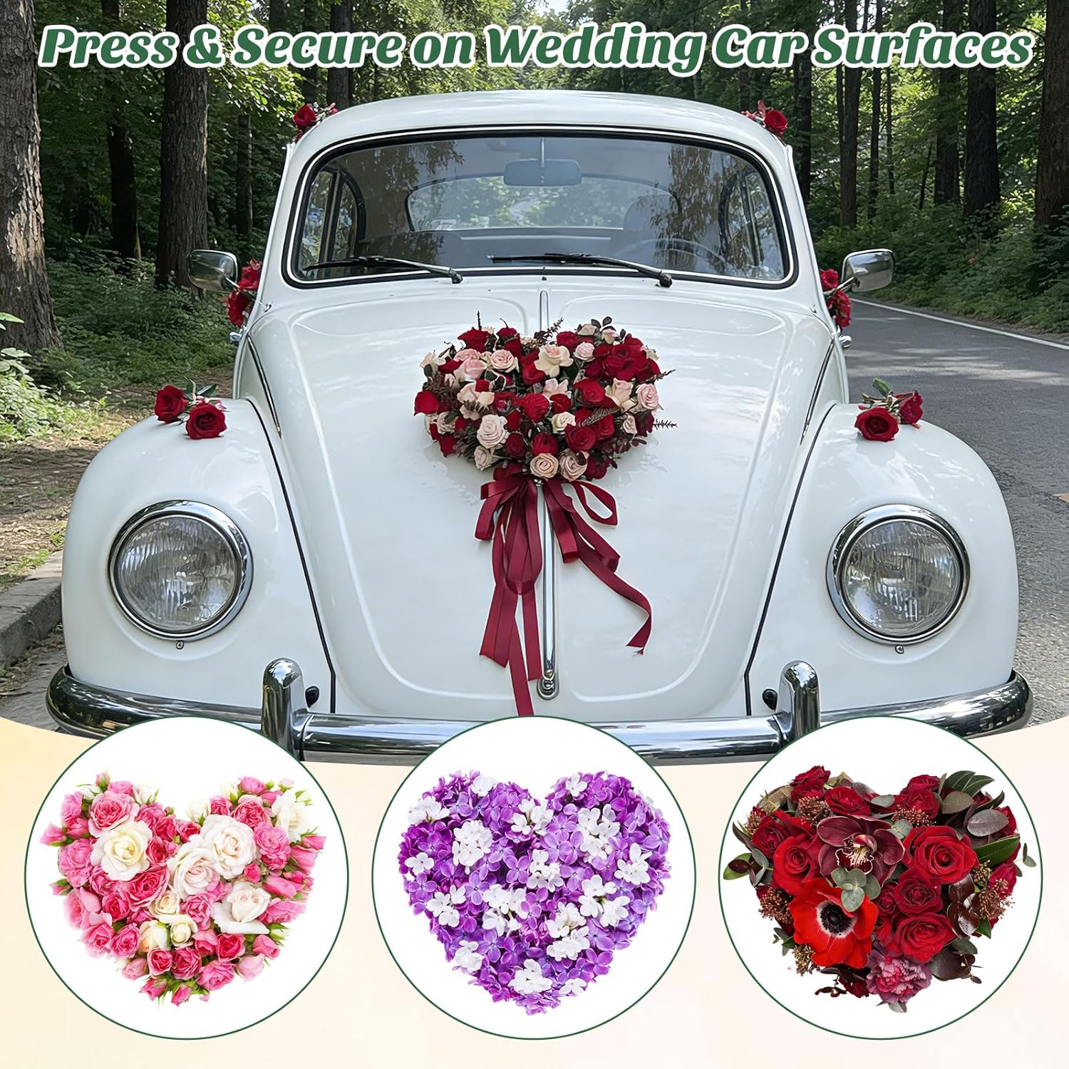 STOBOK Floral Foam Hearts - Heart-Shaped Floral Foam Cage with 5 Suction Cups for Fresh & Artificial Flowers | Green, 12.2 x 11.4 in