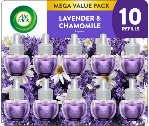 Air Wick Scented Oil Refill - Lavender & Chamomile | Eco-Friendly Air Freshener, 10ct