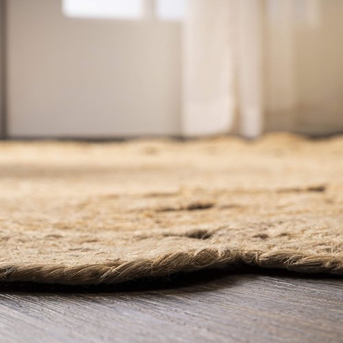 JONATHAN Y Bodhi Jute Hippie Circle Natural 4' Round Indoor Area Rug, Natural-Fibers, Geometric, Easy-Cleaning for Living Room, Bedroom, Kitchen, Pet Friendly, Non-Shedding (RNF104A-4R)