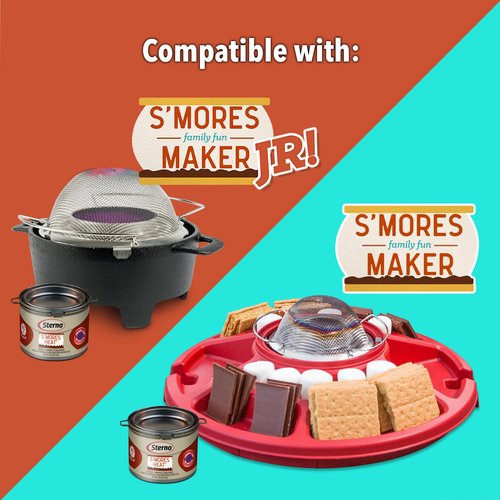 Sterno S'mores Heat Ethanol Fuel Can (6-Pack) - Ethanol Gel Cans with 45-Minute Burn Time, Chafing Dish Gel Fuel Cans for Fire Bowls, Food Warmers, Fondue, & Buffet Kits