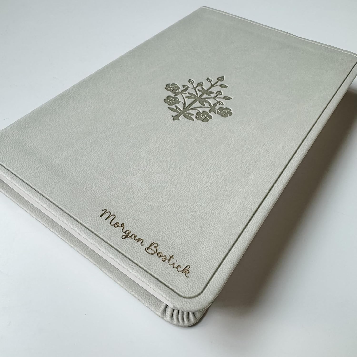 River Stone Personalized ESV Large Print Bible - Custom Hand Lettered Name Cover | Flourish Design