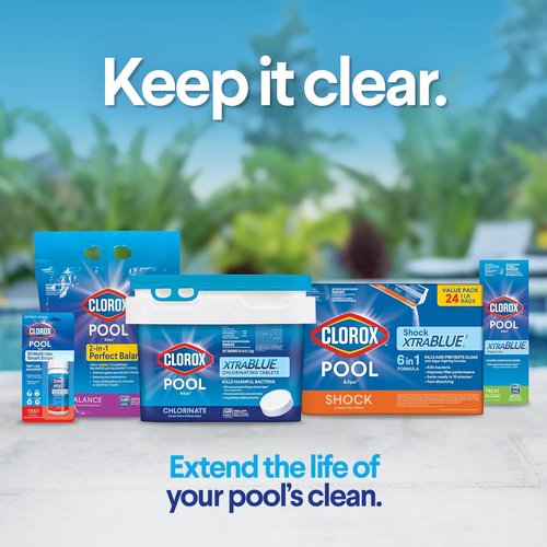 Clorox Pool&Spa XTRABLUE Chlorinating Tablets - Kills Bacteria & Stops Algae | 5 LB, Individually Wrapped