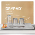 Momo Lifestyle DryPad® Large Stone Dish Drying Mat 19.7″ × 15.7″ Misty Gray — Ultra-Absorbent Diatomaceous-Earth Kitchen Counter & Dish-Rack Mat, Zero Rust, Premium Home Innovation