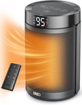 DREO Portable Electric Space Heater - 1500W Fast Heating with Thermostat & Timer | Black