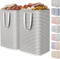 Lifewit Laundry Basket - 80L Collapsible Hamper with Reinforced Handles | Waterproof Design, Black