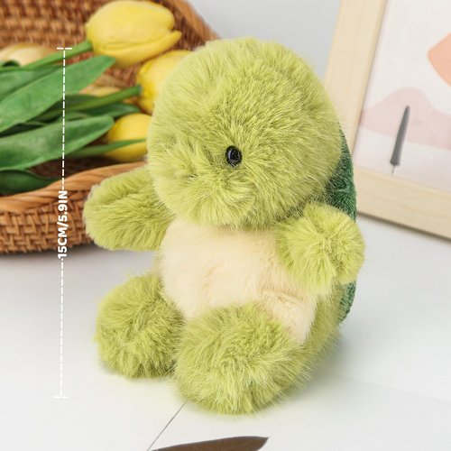 ABEARCAR Cute Turtle Stuffed Animals 6" Soft Sea Turtle Plush Toy Cute Plushies Pillow Birthday Christmas Valentine's Day Gifts for Kids Girlfriend