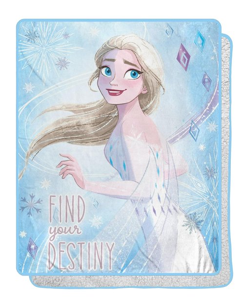 NORTHWEST Frozen Silk Touch Sherpa Throw Blanket, 40" x 50", Magical Destiny