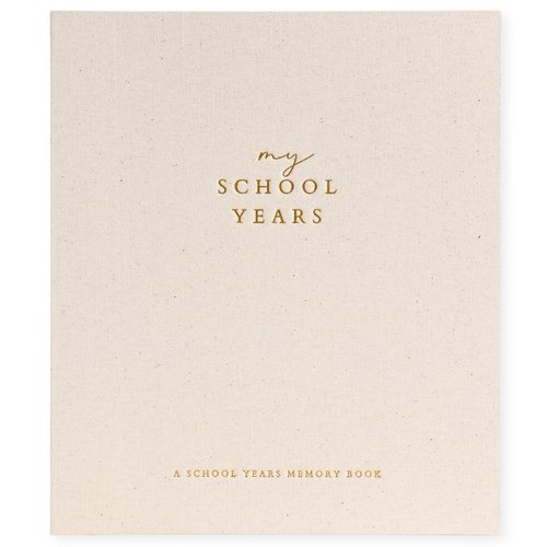 Peachly My School Years Memory Book for Kids & School Photo Album – School Picture Photo Album Childhood Memory Book - School Keepsake Organizer School Days (Beige - Preschool to 12th Grade)