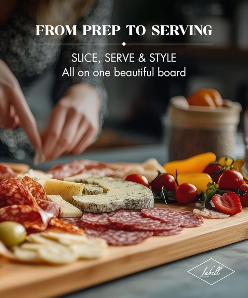 Labell Large Canadian Maple End Grain Cutting Board, Large Chopping Board for Food Prep, Natural & Durable for Charcuterie, Serving & Styling - 18" x 24" x 0.75"
