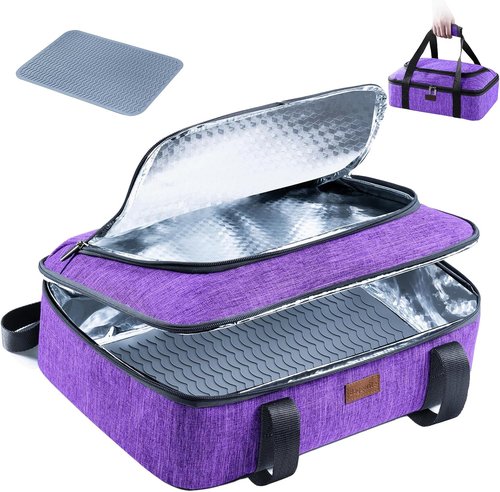 BAGSPRITE Insulated Casserole Carrier - Keeps Food Hot or Cold | Fits 9" x 13" Baking Dish