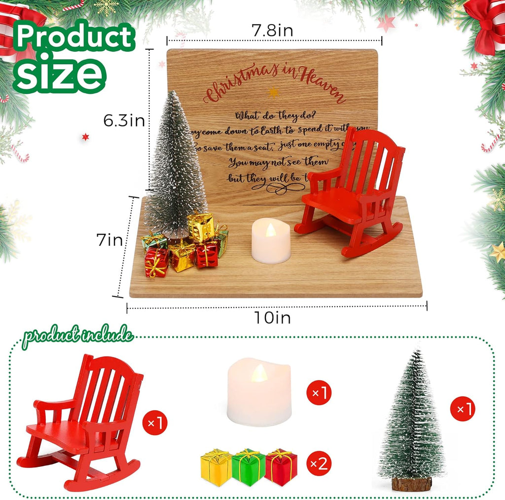 Regine Switzerland Christmas Memorial Candle Holders - Rocking Chair Ornament for Remembrance