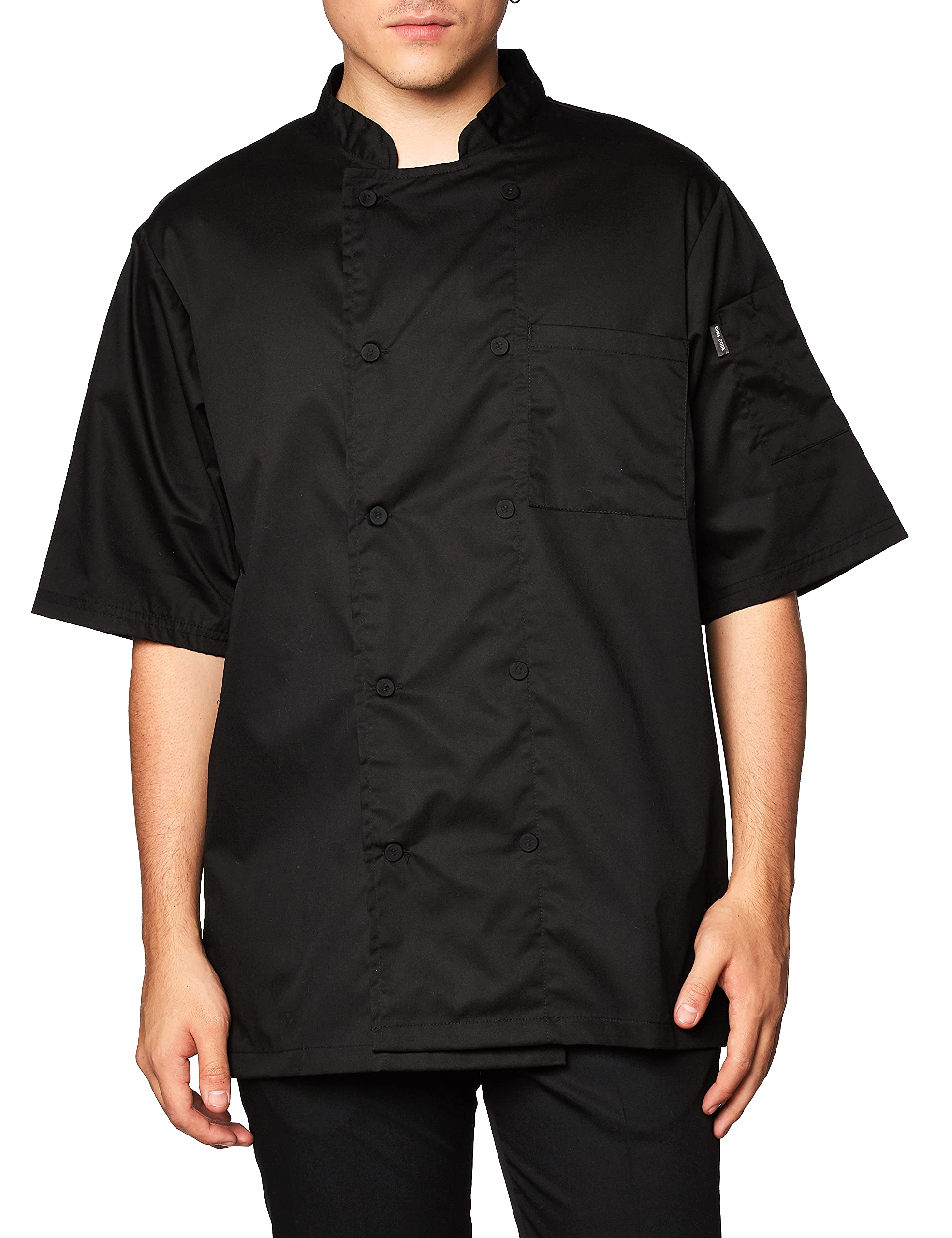 Chef Code Cool Breeze Chef Coat with Short-Sleeves and Mesh Vent Inlay CC105