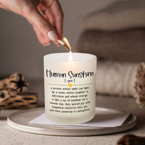 OASSIE Thank You Gifts for Women - Long Lasting Vanilla Lavender Candle 10 oz - Inspirational Appreciation Birthday Gifts for Women Friends Coworkers Boss Teachers Nurses, Retirement Gift for Woman