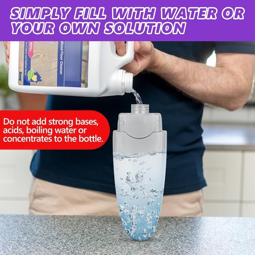 HOMTOYOU Spray Mop for Floor Cleaning - Wet Mop with 3 Washable Microfiber Pads | Ideal for Hardwood, Tile, Laminate, Vinyl