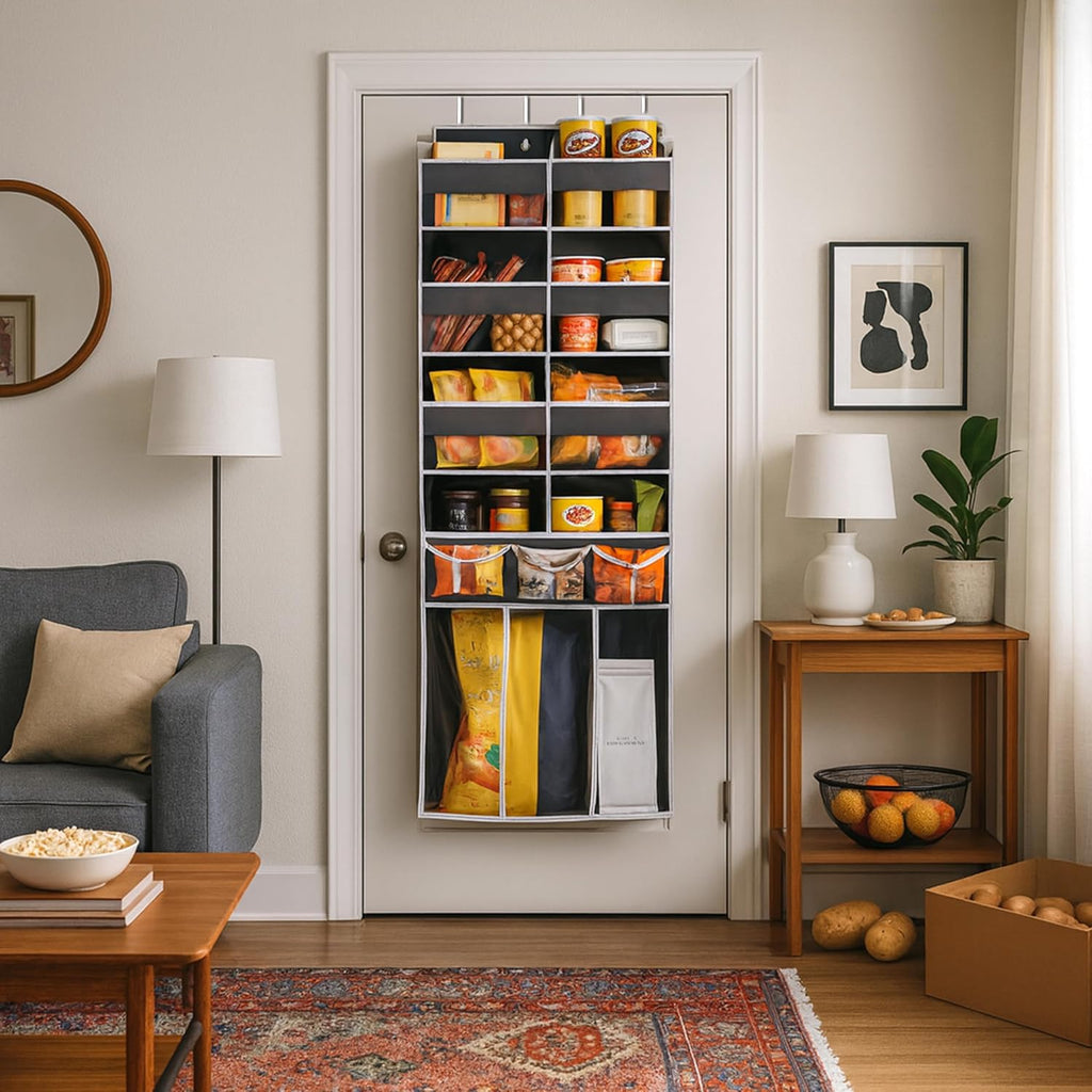 Over The Door Organizer by Extra Large | Heavy-Duty 8 Compartment Design with Clear Pockets - 57 Inch Height