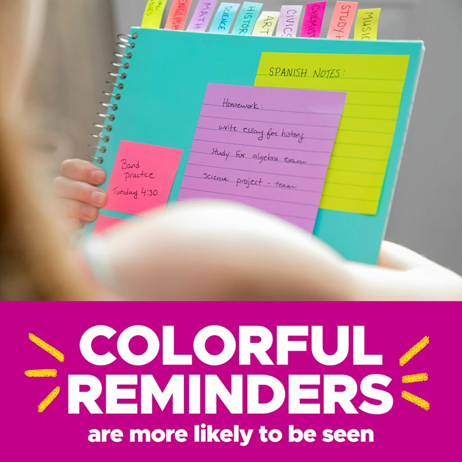 Post-it Super Sticky Notes - 24 Pads, 3 x 3 In. | Supernova Neons Collection with 2X Sticking Power