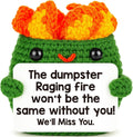 Positive Crochet Dumpster Emotional Fire Thank You Birthday Retirement for Women Men Farewell Going Away Gifts for Coworkers Chaos Coordinator Office Administrative Professional Day Boss Gifts for Men