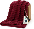 Bedsure GentleSoft Red Fleece Blanket - Cozy, Soft Throw for Couch | Perfect 60x80 Inches Size